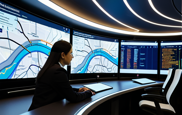 고속철도 운영체계 - **Prompt: Digital Brain of the Train**
    "A hyper-futuristic, softly lit high-speed train control ...