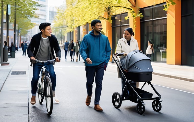 스마트 시티 교통 관리 - **Prompt 1: The Intelligent Urban Crossroads**
    "A vibrant, high-angle view of a futuristic city ...